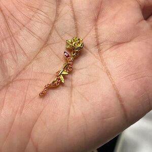 18k saudi gold and ruby pendant